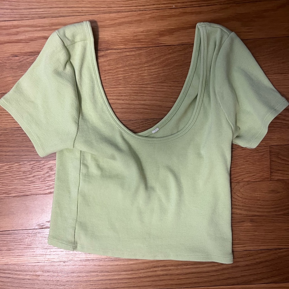 Lime green top